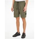 Embroidered Logo Cargo Shorts in Cotton with Drawstring