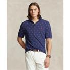 Logo Print Polo Shirt in Cotton and Custom Slim Fit