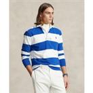 Striped Cotton Rugby Shirt with Long Sleeves