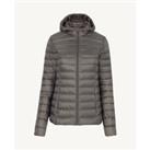 Cloe Basic Padded Puffer Jacket with Hood and Zip Fastening