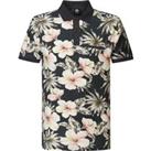 Floral Cotton Polo Shirt with Short Sleeves