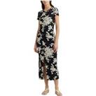Syporah Floral Print Dress in Cotton Mix with Short Sleeves