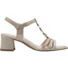 Leather Heeled T-Bar Sandals