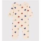 Heart Print Cotton Sleepsuit without Feet