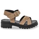 Tihasued Leather Sandals with Chunky Sole