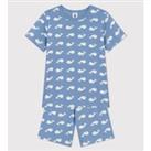 Whale Print Short Pyjamas in Cotton