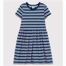 Breton Striped Cotton Dress with Short Sleeves
