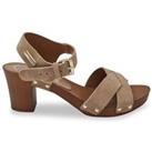 Topino Leather Clog Sandals with Block Heels
