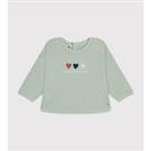 Cotton Embroidered Hearts Sweatshirt