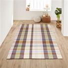 Palmilla Checked 100% Recycled Cotton Flat Woven Rug