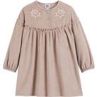 Needlecord Embroidered Dress with Long Sleeves