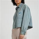 Besobay Denim Cropped Shirt with Long Sleeves