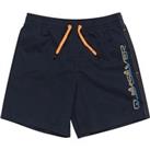 Recycled Swim Shorts with Logo Print