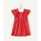 Cotton Dress with Broderie Anglaise Ruffles