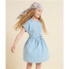Cotton Skater Dress with Short Sleeves