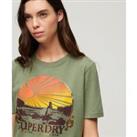 Travel Souvenir Casual T-Shirt in Printed Cotton Mix
