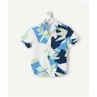 Printed Organic Cotton Shirt with Short Sleeves