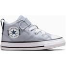 Kids Malden Street Day 1V Mid Trip Utility Canvas High Top Trainers