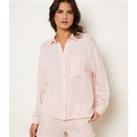 Justine Pyjama Shirt in Linen Mix