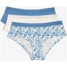 Pack of 3 Jackie Lace Blue Shorts in Cotton