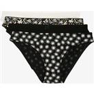 Pack of 4 Jackie Black Knickers in Cotton