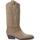 Delea Cowboy Ankle Boots in Suede