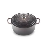 Le Creuset Cast Iron Round Casserole Dish, 20cm, Flint