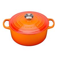 Le Creuset Signature Cast Iron Round Casserole, 24cm, Volcanic