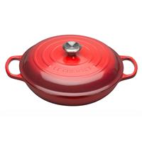 Le Creuset Signature Cast Iron Shallow Casserole, 30cm, Cerise