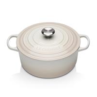 Le Creuset Round Casserole, 24cm, Meringue