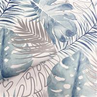 Muriva Tropical Leaves Wallpaper, Blue