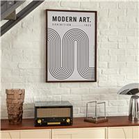 Atmosphera Adem Modern Art Framed Poster, 50x70cm, White