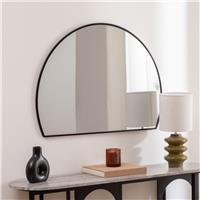 Atmosphera Alice Curved Wall Mirror, 90x65cm, Black