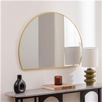 Atmosphera Alice Curved Wall Mirror, 90x65cm, Gold