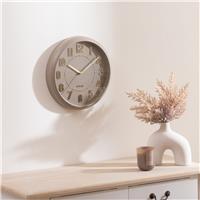 Atmosphera Alize Wall Clock, 30cm, Taupe