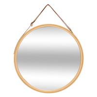 5five Leather Wall Mirror, Brown