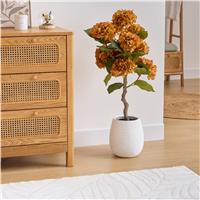 Atmosphera Artificial Hydrangea Pot, Amber