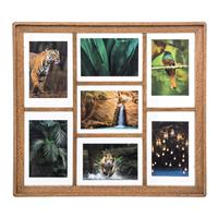 Atmosphera Eliott Multi Aperture Photo Frame, 7 Photo, Brown