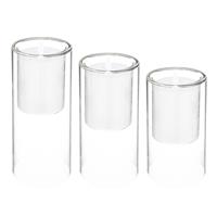 Atmosphera Glass LED Candle, Set of 3