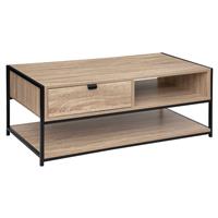 5five Aliaj Coffee Table with Drawer, Natural Wood