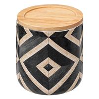 5five Canvas Cotton Wool Jar, Black