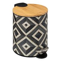5five Canvas Soft-Close Dustbin, 3L, Black