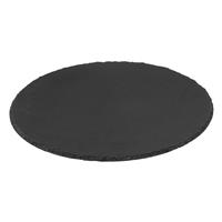 Secret De Gourmet Revolving Slate Platter Dish, Sleek Black