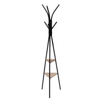 5five 6 Hook Coat Rack, Black
