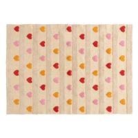 Atmosphera Kids Cotton Heart Rug, Beige