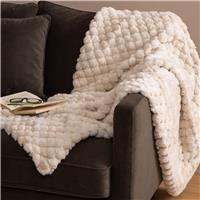 Atmosphera Ariel Faux Fur Throw, Beige