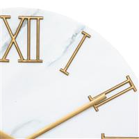 Atmosphera Alisha Marble Effect Clock, 56cm White