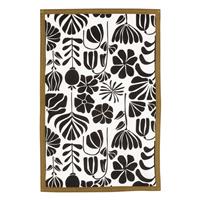 Atmosphera Twisted Lime Tea Towels, Set of 3, Black & White