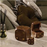 Atmosphera Roger Decorative Dice Set, Caramel