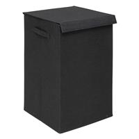 5five Linen Laundry Basket, 74L, Coal Black